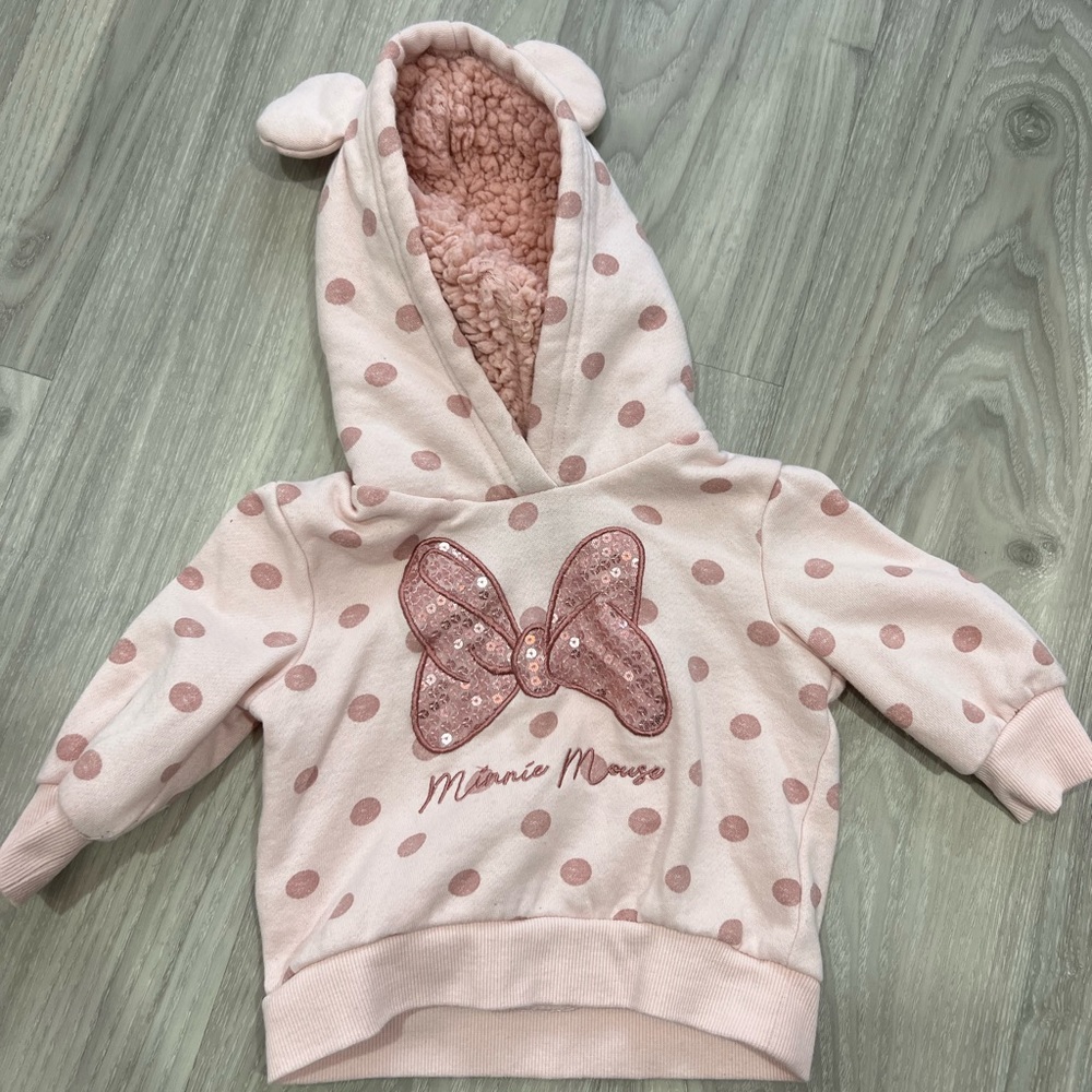 Minnie Mouse fleece sweater size 12 months